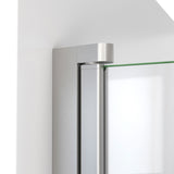 DreamLine Aqua-Q Fold 29 1/2 in. W x 72 in. H Frameless Bi-Fold Shower Door in Brushed Nickel