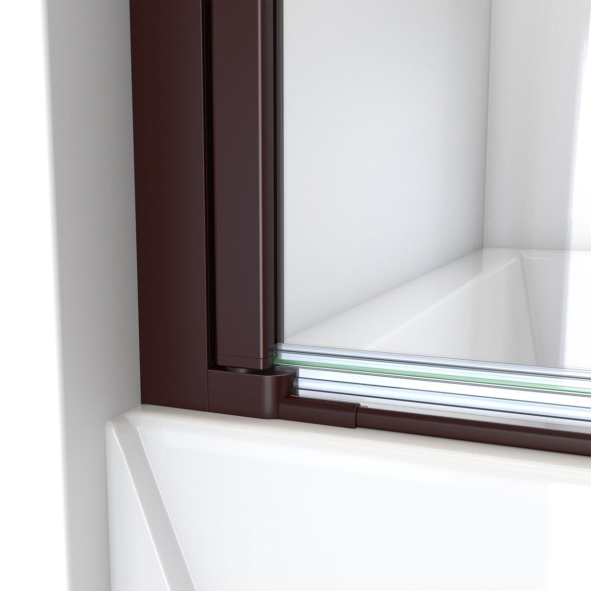 DreamLine Aqua-Q Swing 39 1/2 in. W x 72 in. H Frameless Shower Door in Oil Rubbed Bronze