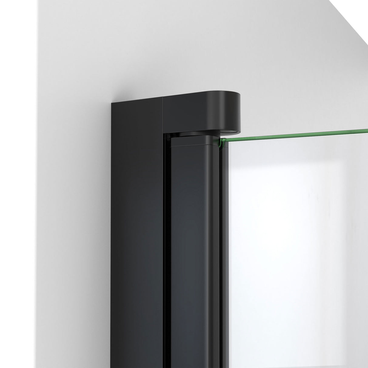 DreamLine Aqua-Q Swing 33 1/2 in. W x 72 in. H Frameless Shower Door in Satin Black
