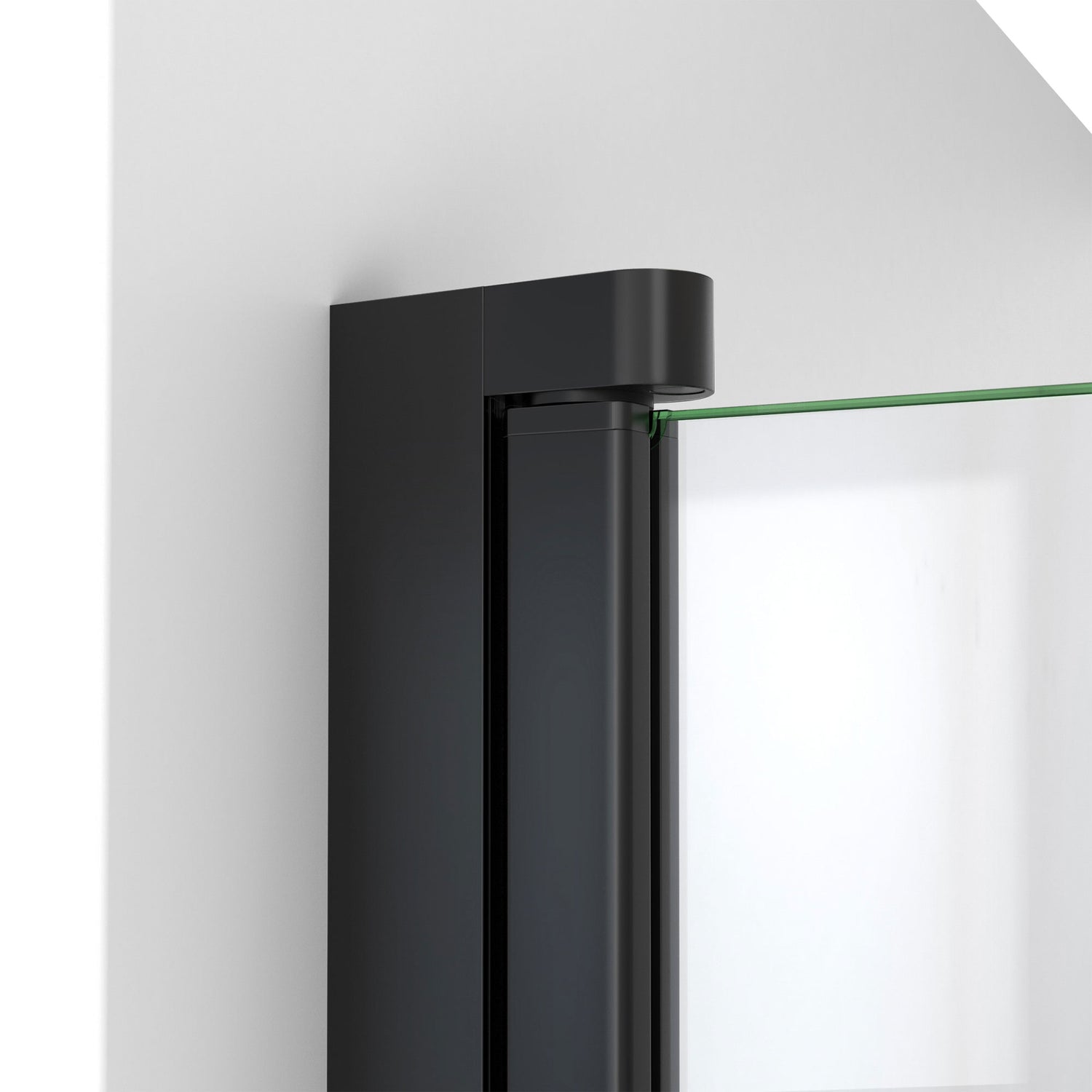 DreamLine Aqua-Q Swing 34 in. W x 58 in. H Frameless Tub Door in Satin Black