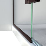 DreamLine Aqua Ultra 45 in. W x 72 in. H Frameless Hinged Shower Door in Oil Rubbed Bronze