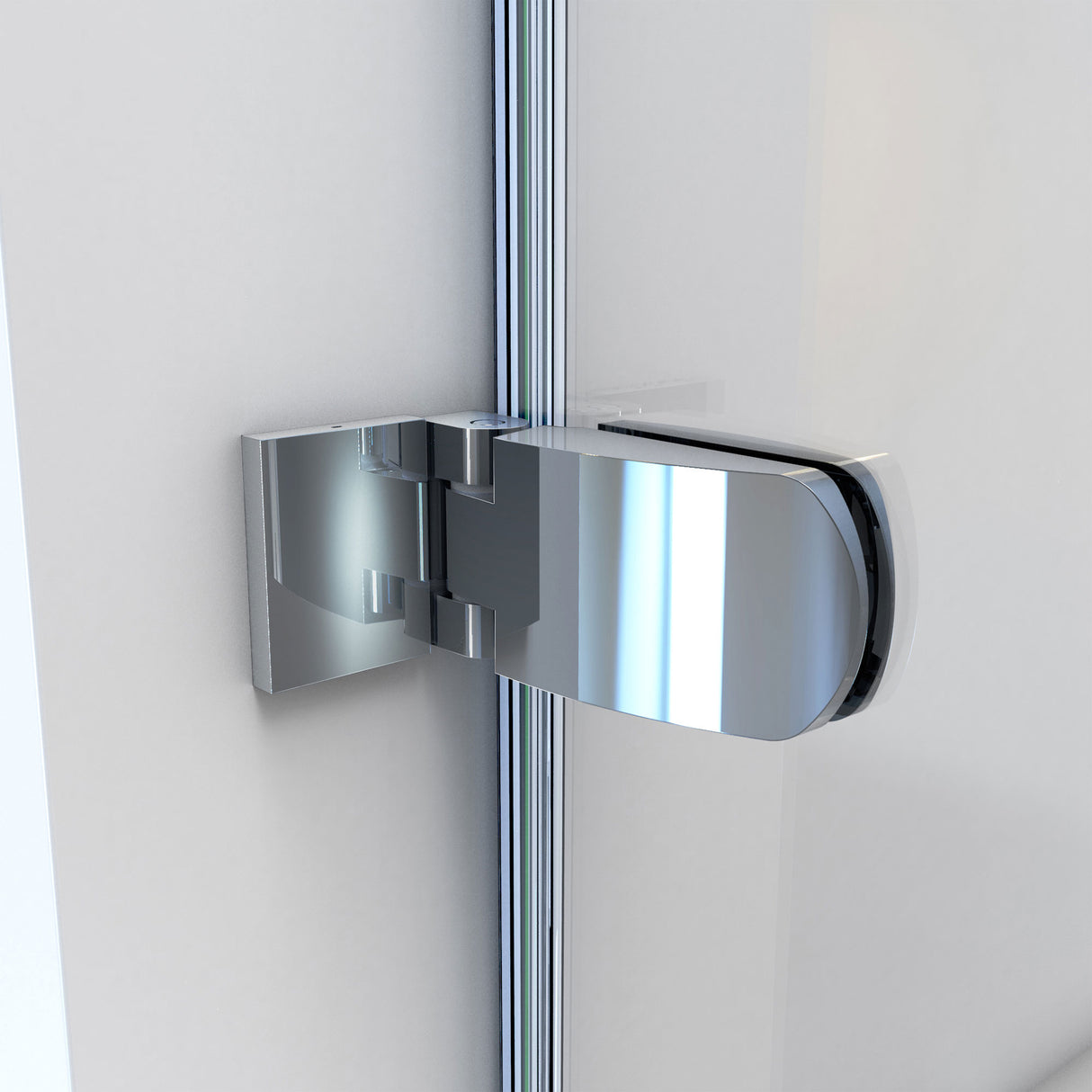 DreamLine Aqua Uno 56-60 in. W x 58 in. H Frameless Hinged Tub Door with Extender Panel in Chrome