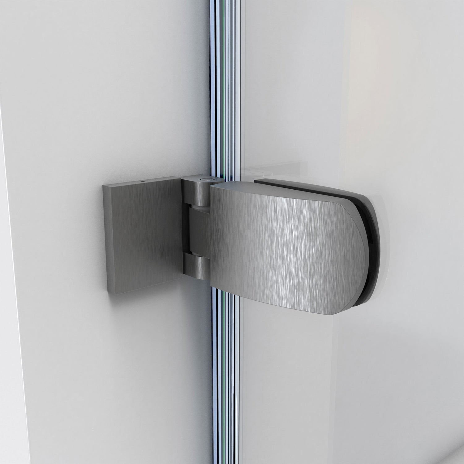 DreamLine Aqua Uno 56-60 in. W x 58 in. H Frameless Hinged Tub Door with Extender Panel in Brushed Nickel