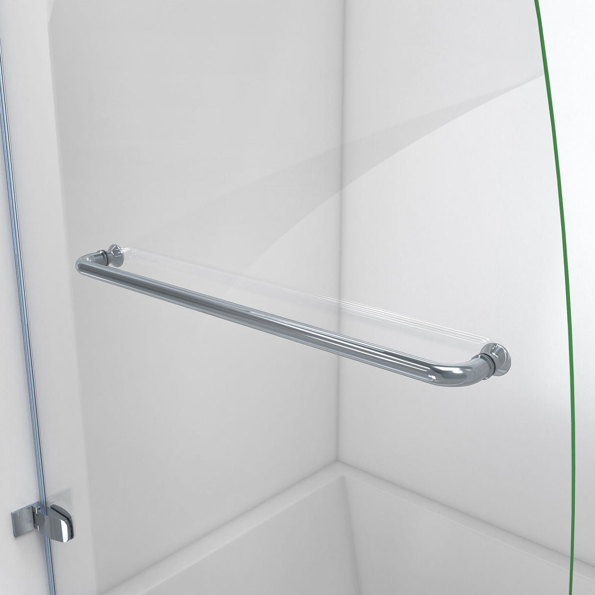 DreamLine Aqua Uno 56-60 in. W x 58 in. H Frameless Hinged Tub Door with Extender Panel in Chrome