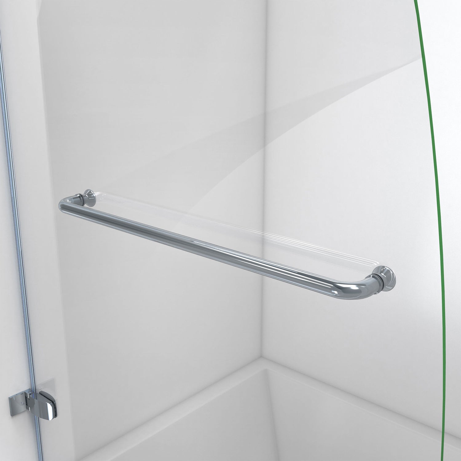DreamLine Aqua Uno 56-60 in. W x 58 in. H Frameless Hinged Tub Door with Extender Panel in Chrome