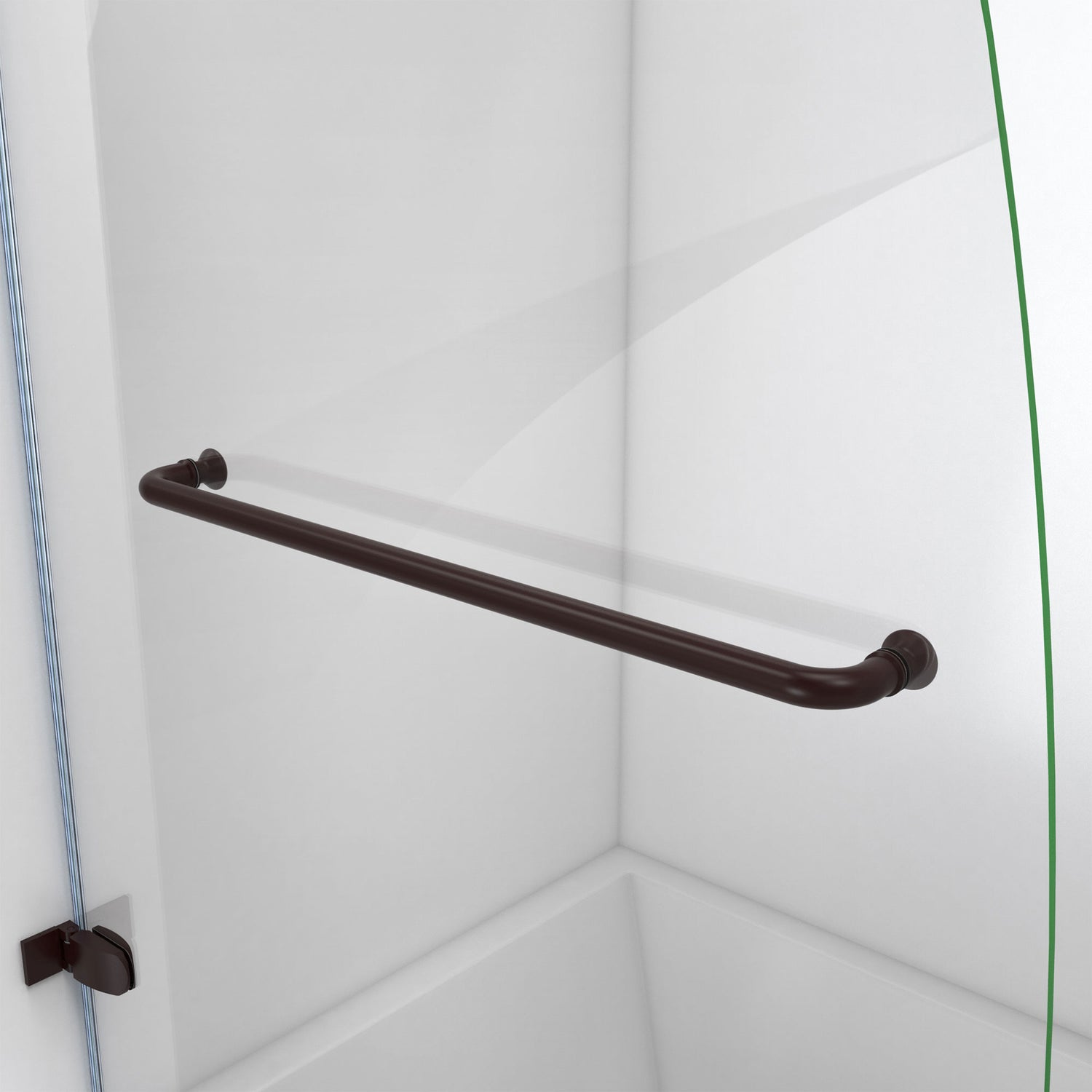 DreamLine Aqua Uno 56-60 in. W x 58 in. H Frameless Hinged Tub Door with Extender Panel in Oil Rubbed Bronze
