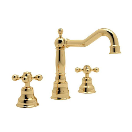 Arcana™ Widespread Lavatory Faucet With Column Spout Italian Brass PoshHaus