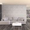 Arctic white splitface ledger panel 6X24 natural marble wall tile LPNLQARCWHI624 product shot top tiles view