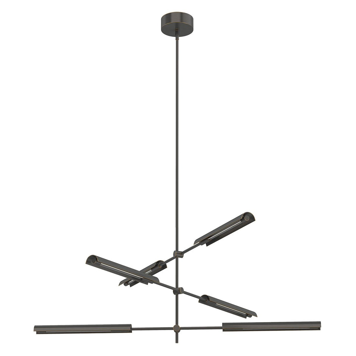 Alora MP316406UBMS ASTRID 6 LIGHT PENDANT LED URBAN BRONZE W/ METAL SHADE 24W 120VAC WITH LED DRIVER 2700K 90CRI