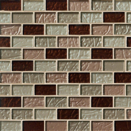 Ayres blend 12X12 glass mesh mounted mosaic tile SMOT-GLBRK-AB8M product shot multiple tiles angle view