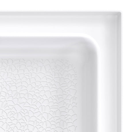 DreamLine DreamStone 34 in. D x 54 in. W x 5 1/2 in. H Center Drain Single Threshold Shower Base in White
