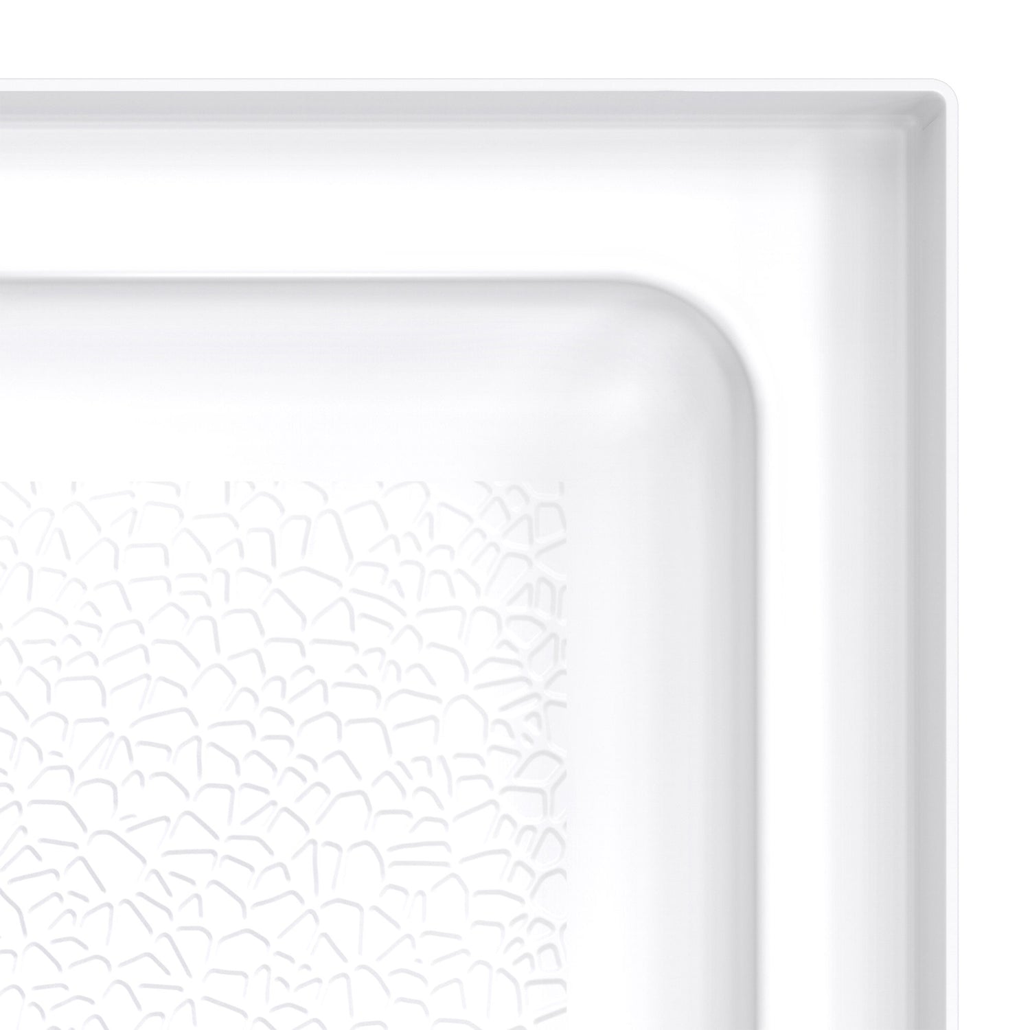 DreamLine DreamStone 32 in. D x 60 in. W x 4 5/16 in. H Left Drain Single Threshold Shower Base in White
