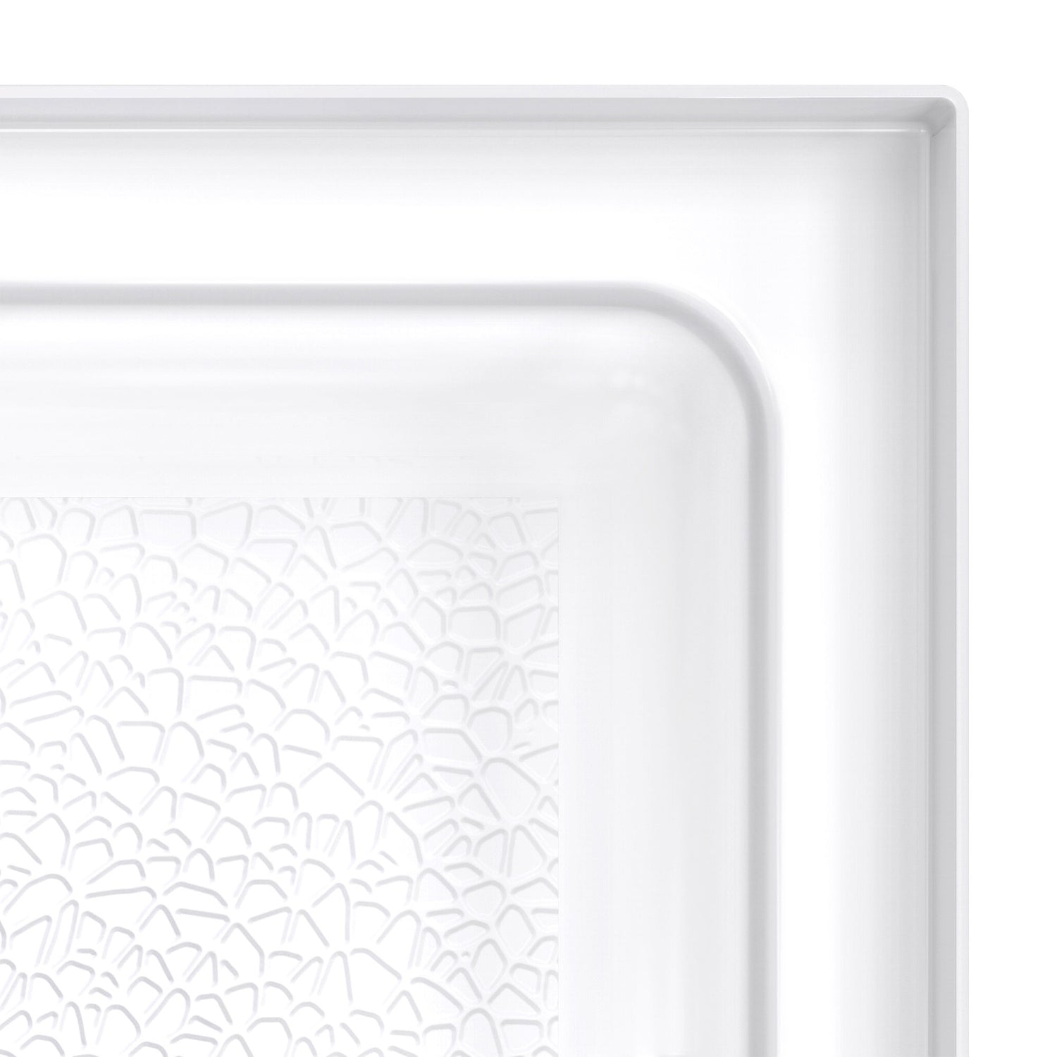 DreamLine DreamStone 32 in. D x 60 in. W x 4 5/16 in. H Right Drain Single Threshold Shower Base in White