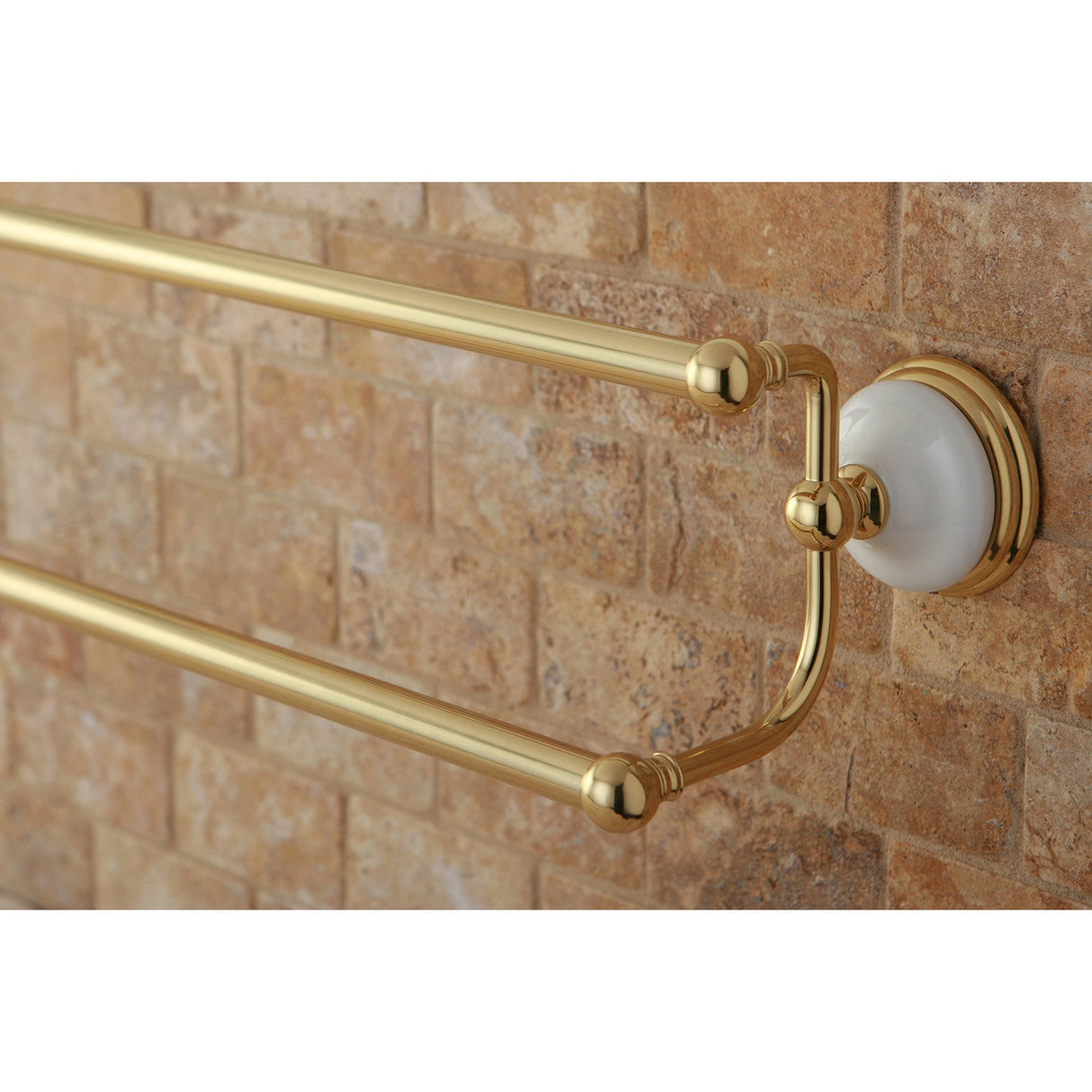 Victorian BA1113PB 24-Inch Dual Towel Bar, Polished Brass