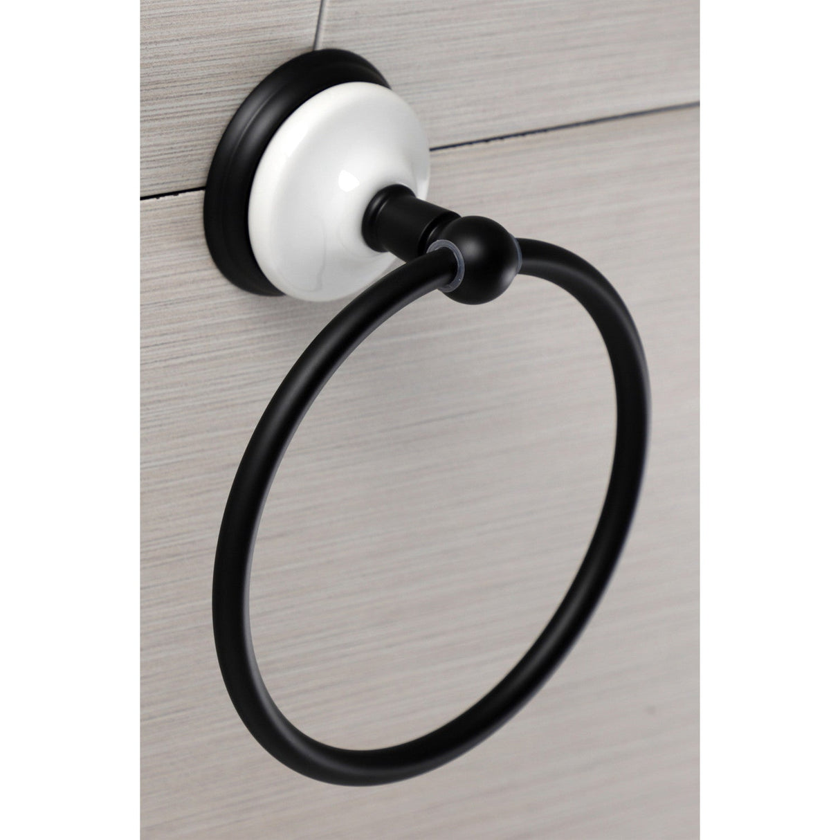 Victorian BA1114MB Towel Ring, Matte Black