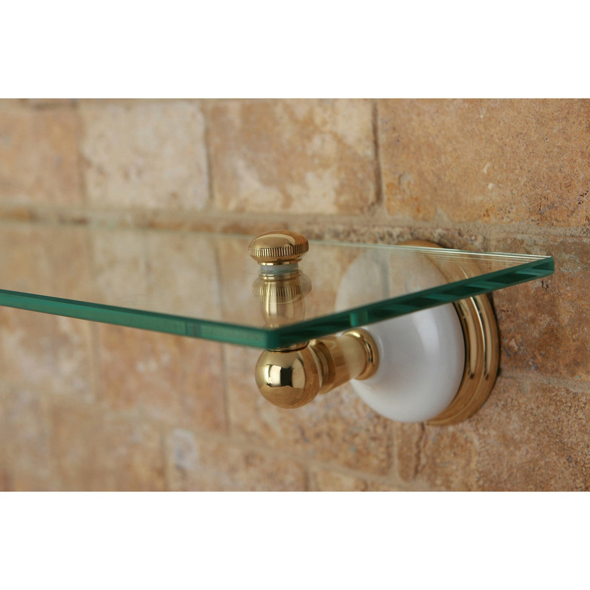 Victorian BA1119PB Glass Shelf, Polished Brass