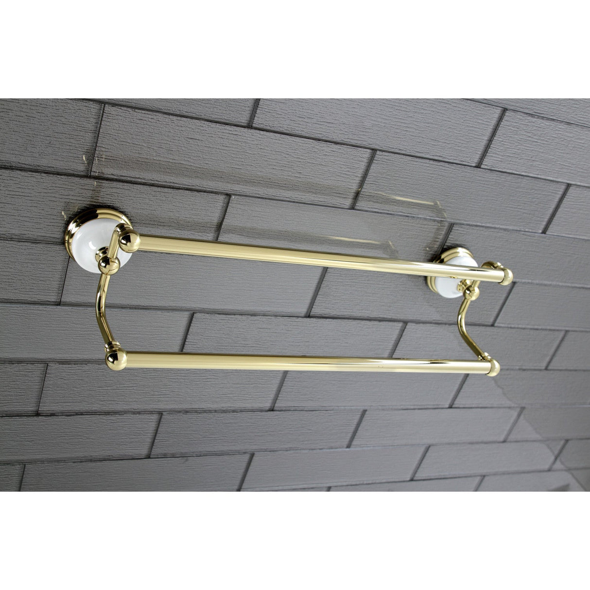 Vintage BA11318PB 18-Inch Dual Towel Bar, Polished Brass
