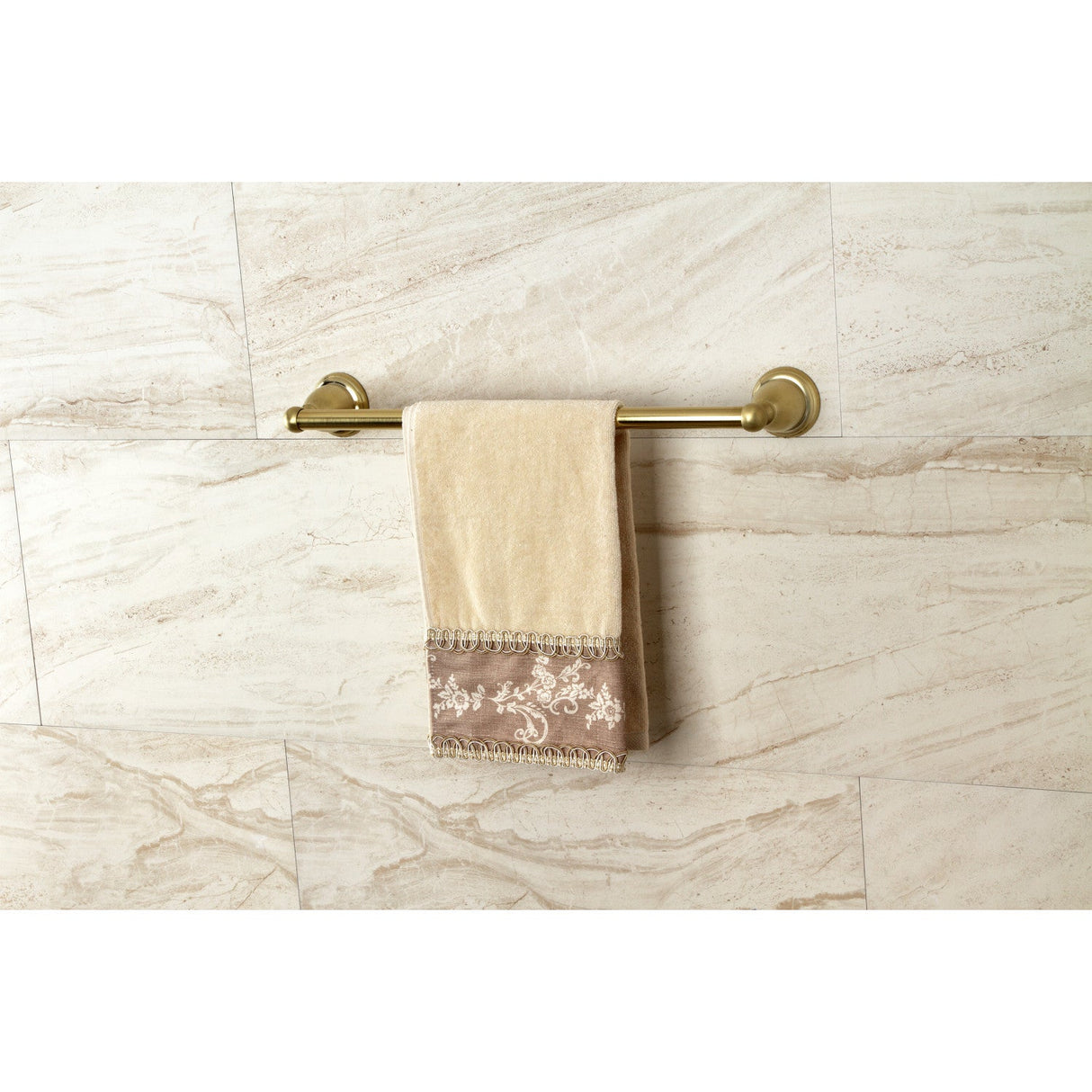 Heritage BA1752BB 18-Inch Towel Bar, Brushed Brass