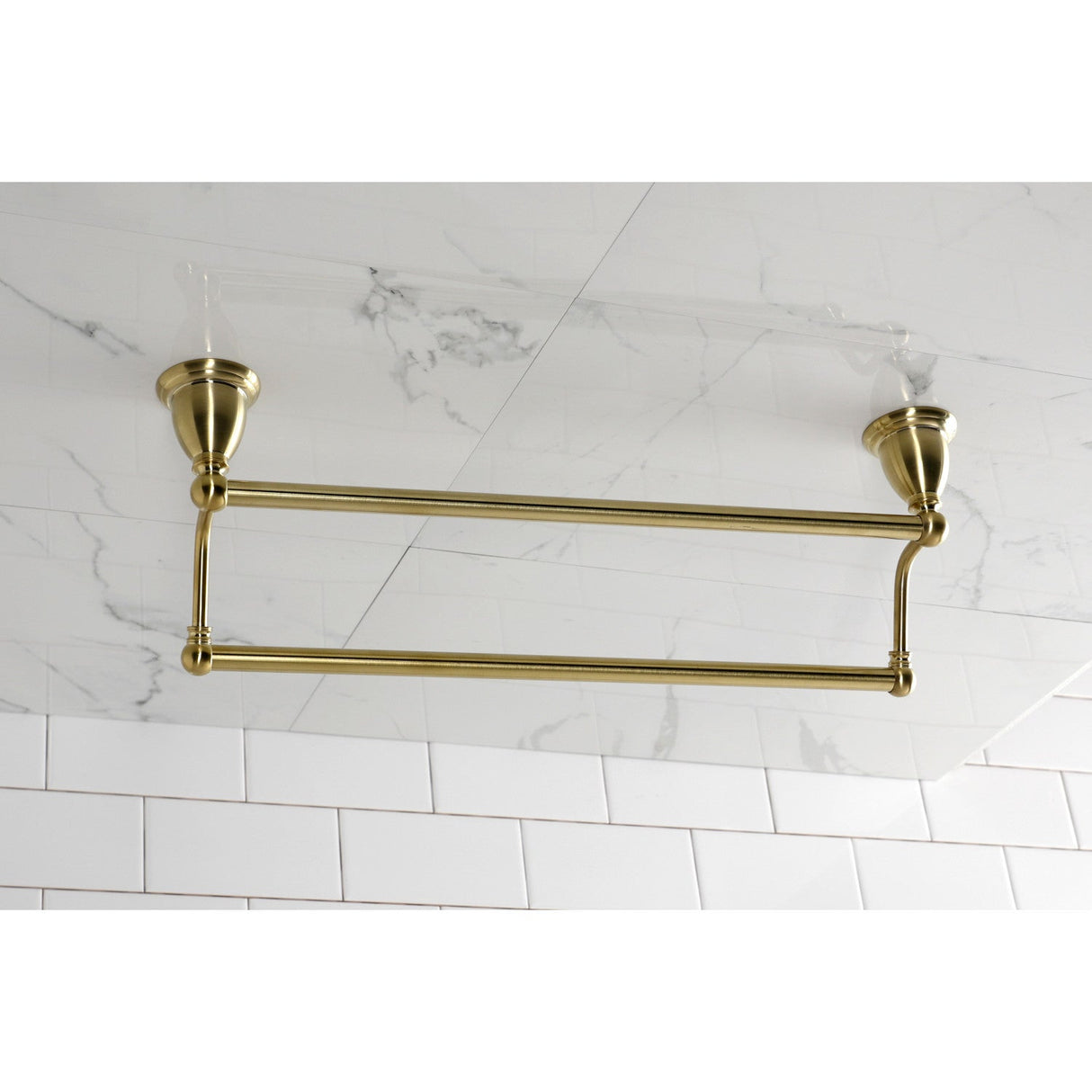 Heritage BA175318BB 18-Inch Dual Towel Bar, Brushed Brass