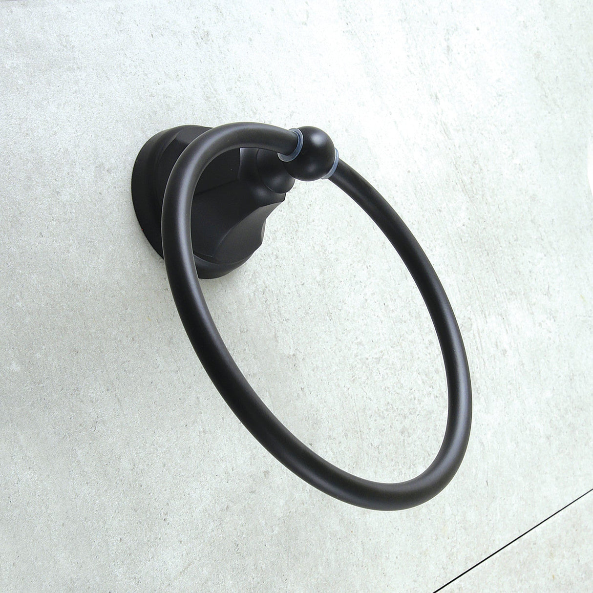 Metropolitan BA4814MB Towel Ring, Matte Black