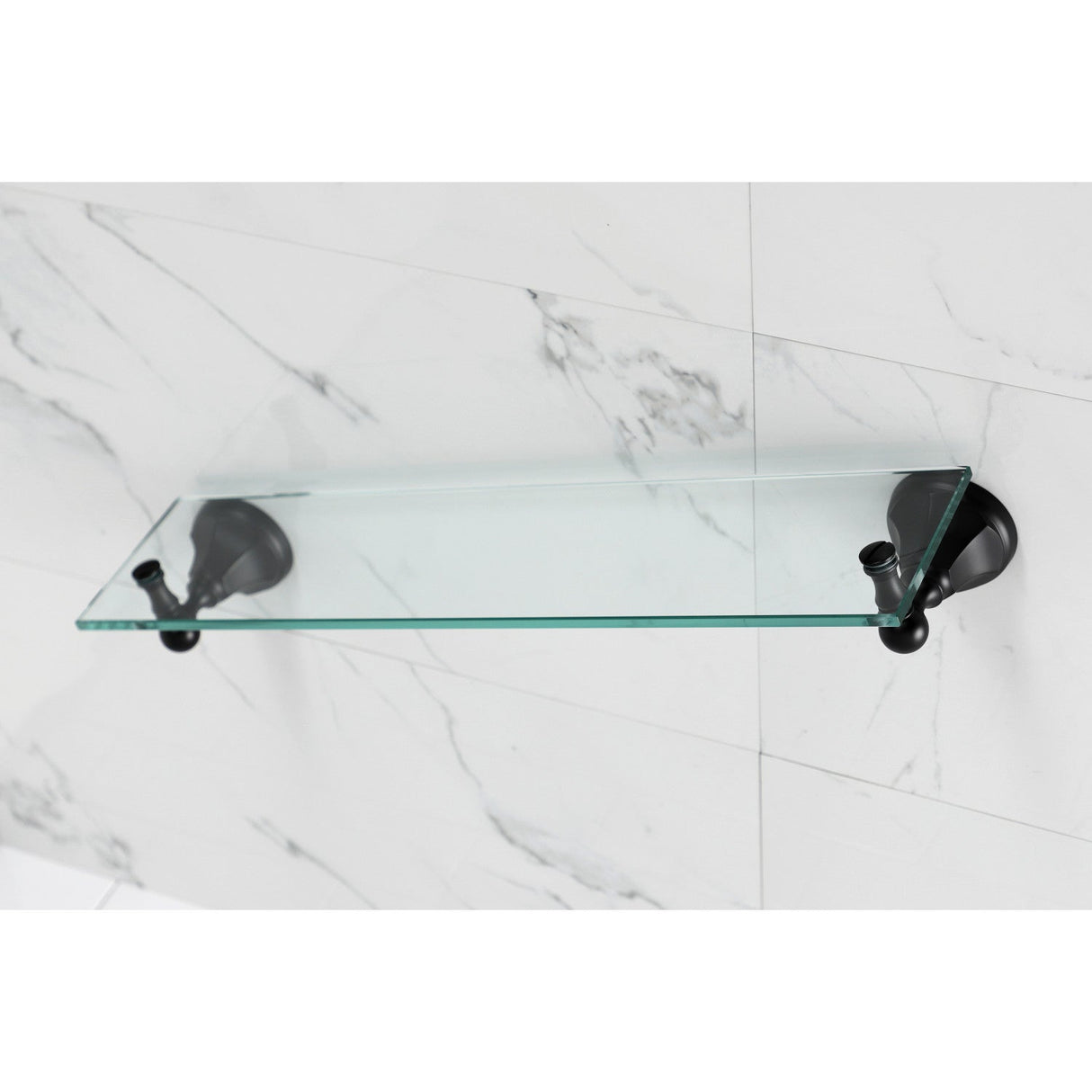 Metropolitan BA4819MB Glass Shelf, Matte Black