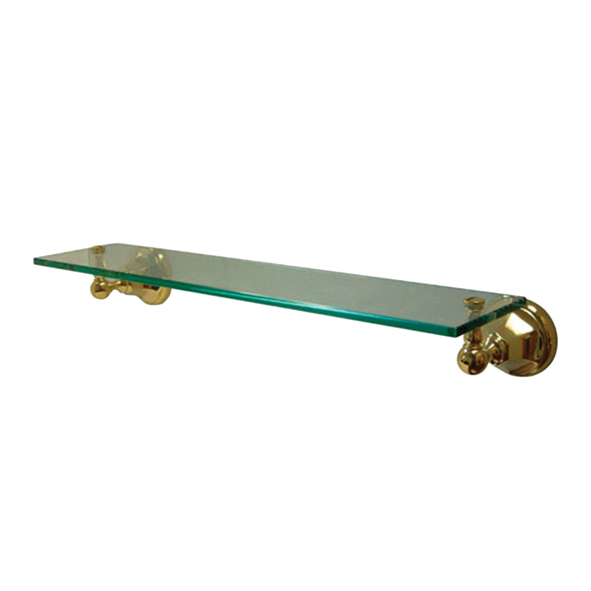 Metropolitan BA4819PB Glass Shelf, Polished Brass