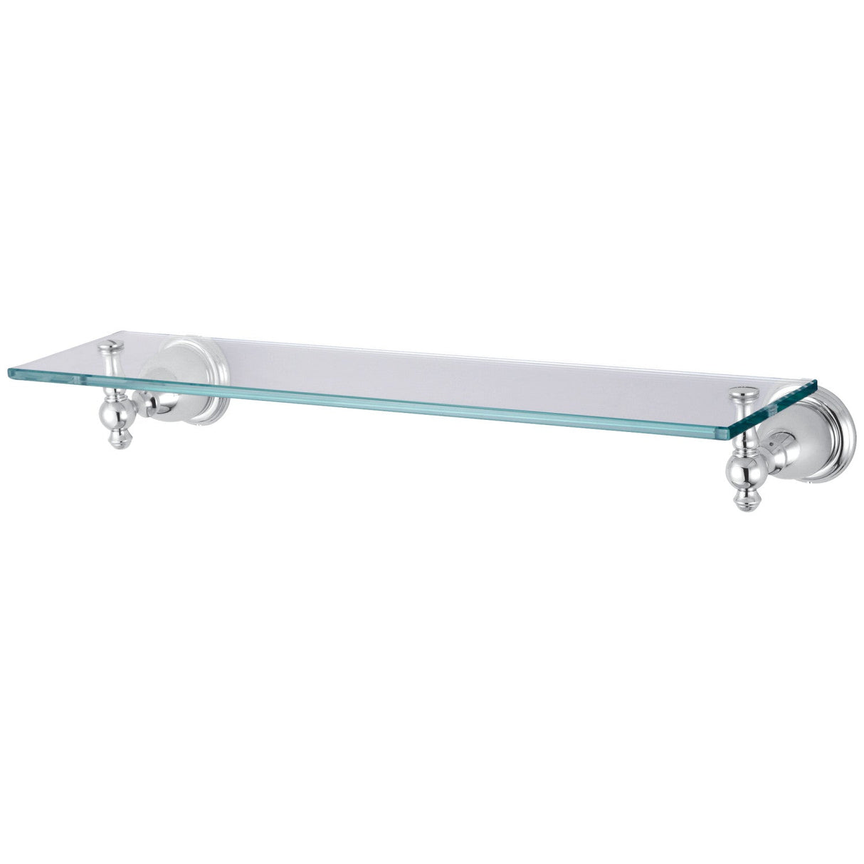 English Vintage BA7979C Glass Shelf, Polished Chrome