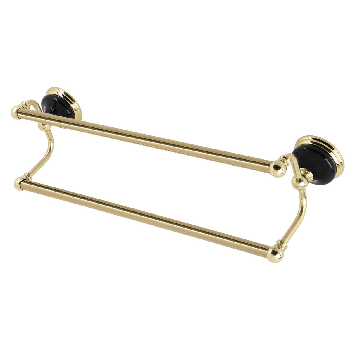 Water Onyx BA9113PB 24-Inch Dual Towel Bar, Polished Brass
