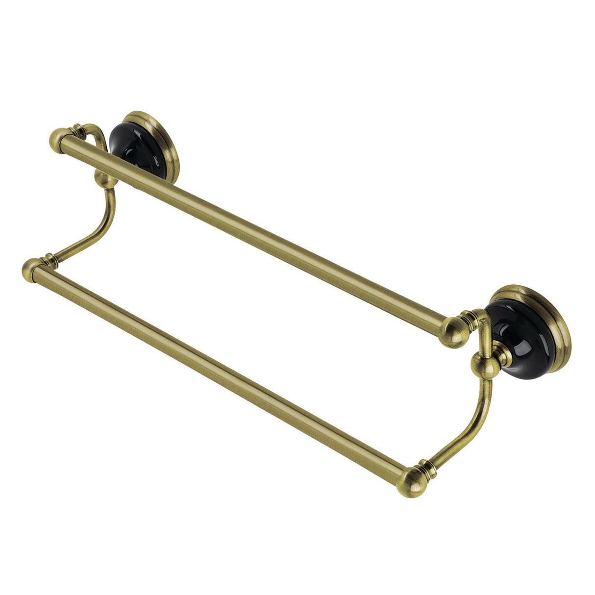 Water Onyx BA91318AB 18-Inch Dual Towel Bar, Antique Brass