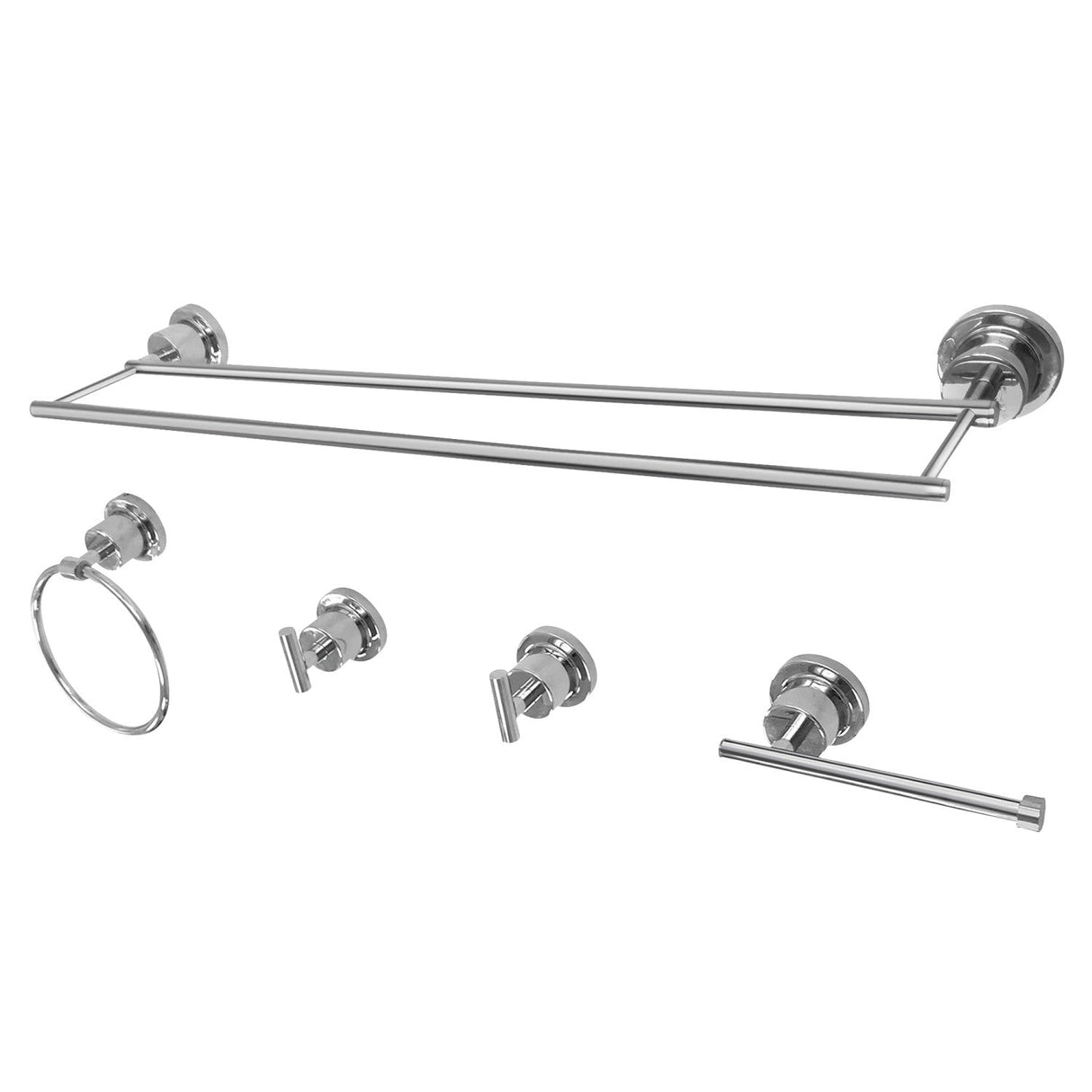 Concord BAH821318478C 5-Piece Bathroom Hardware Set, Polished Chrome