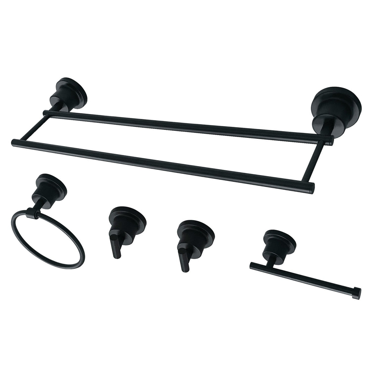 Concord BAH821318478MB 5-Piece Bathroom Hardware Set, Matte Black