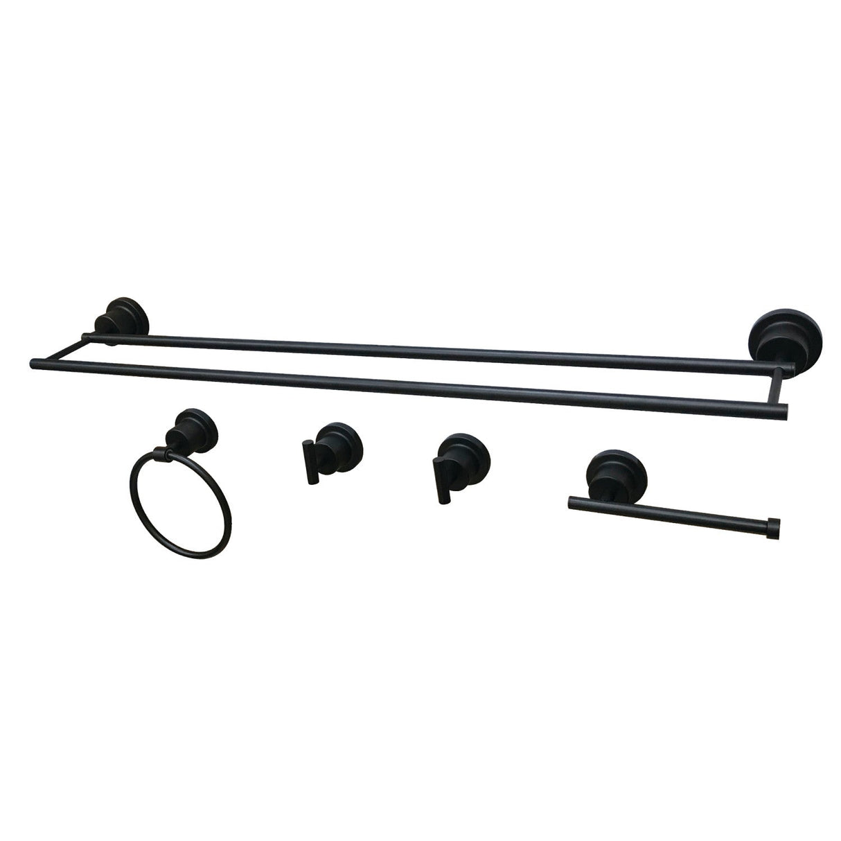 Concord BAH821330478MB 5-Piece Bathroom Hardware Set, Matte Black