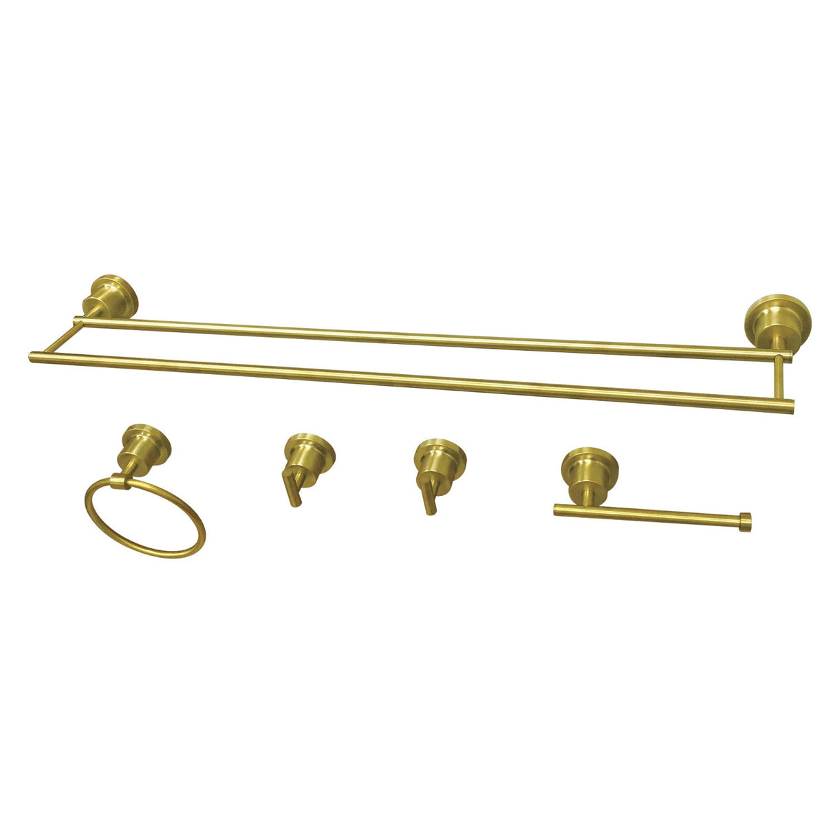 Concord BAH821330478SB 5-Piece Bathroom Hardware Set, Brushed Brass