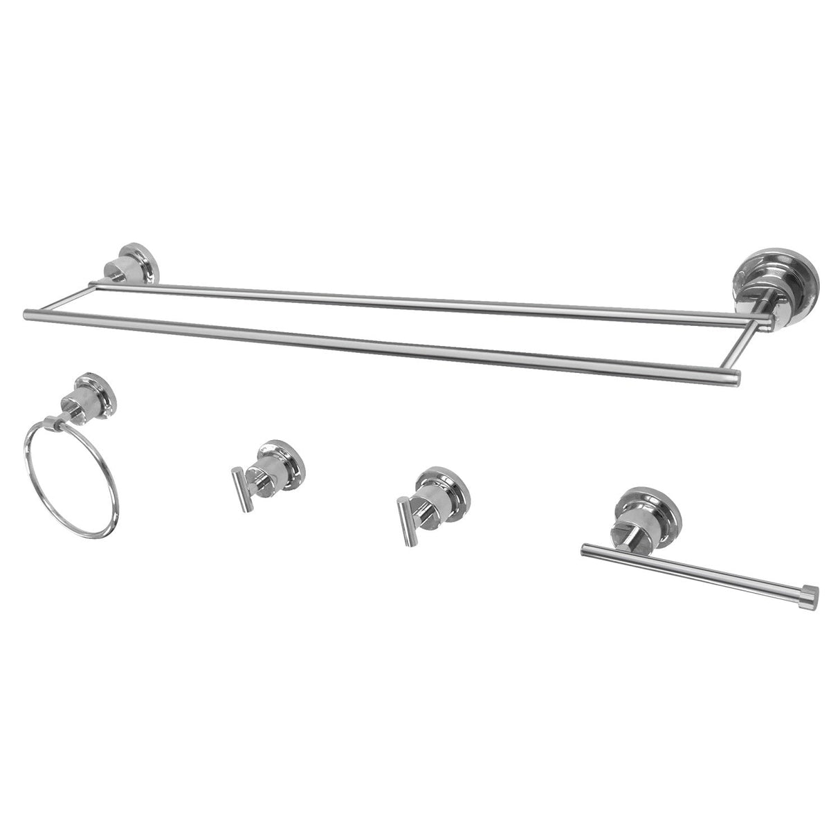 Concord BAH8213478C 5-Piece Bathroom Hardware Set, Polished Chrome