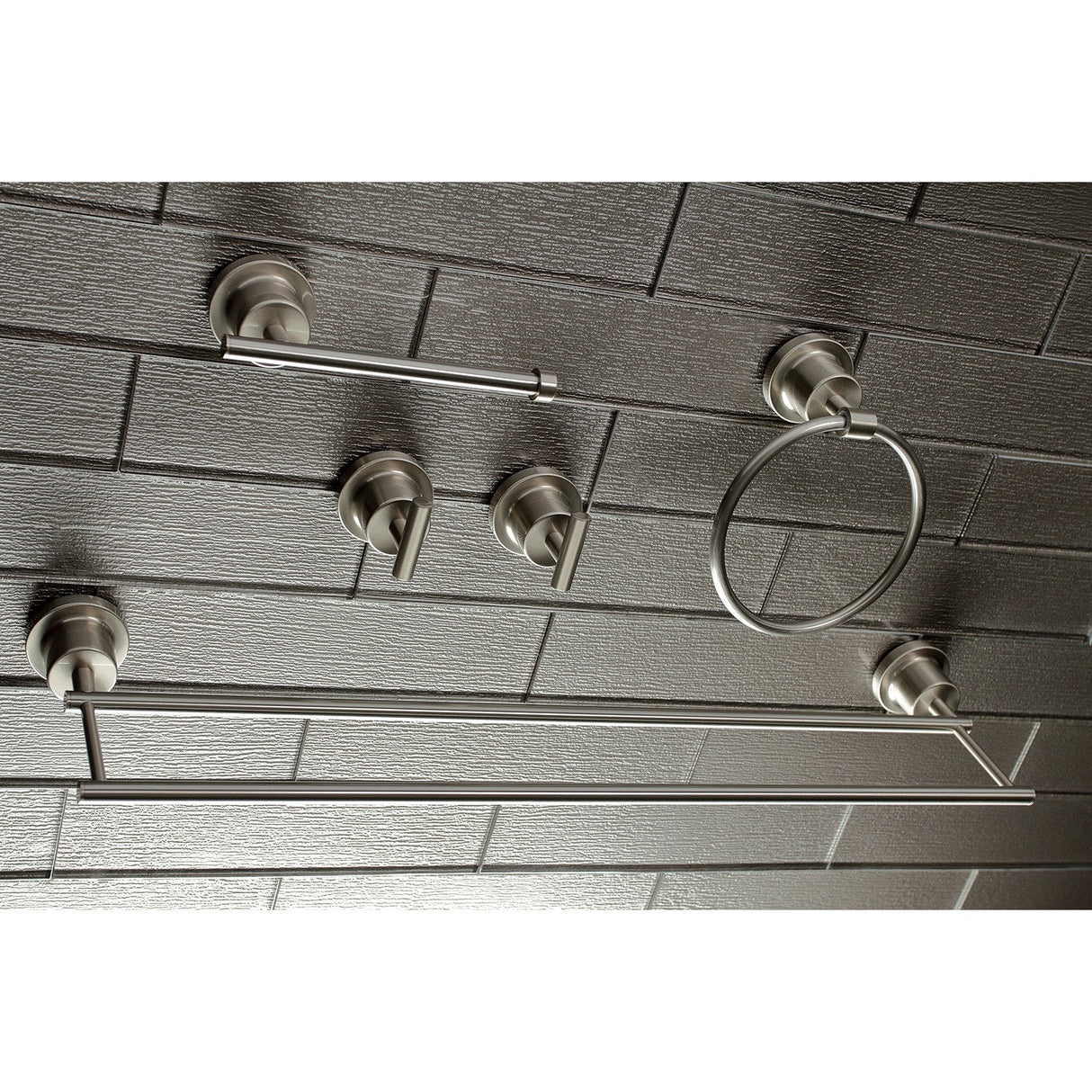 Concord BAH8213478SN 5-Piece Bathroom Hardware Set, Brushed Nickel