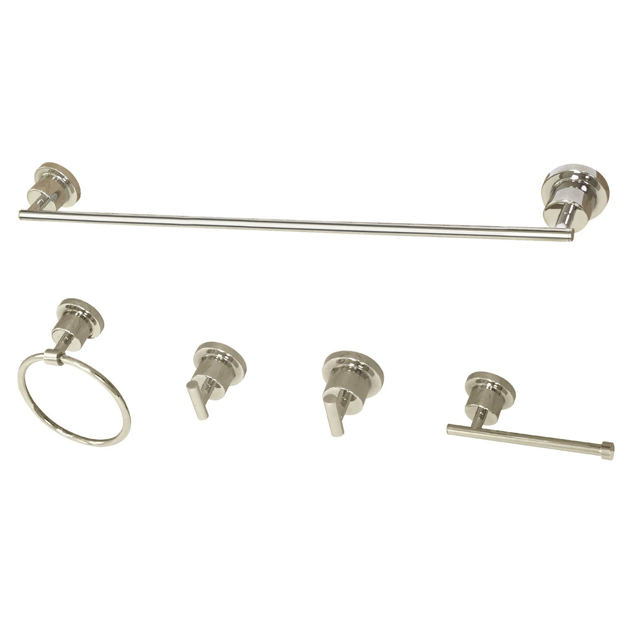 Concord BAH8230478PN 5-Piece Bathroom Hardware Set, Polished Nickel