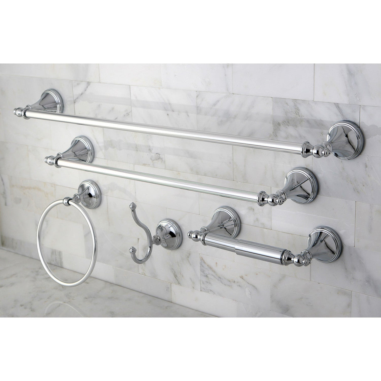 Naples BAHK1612478C 5-Piece Bathroom Hardware Set, Polished Chrome