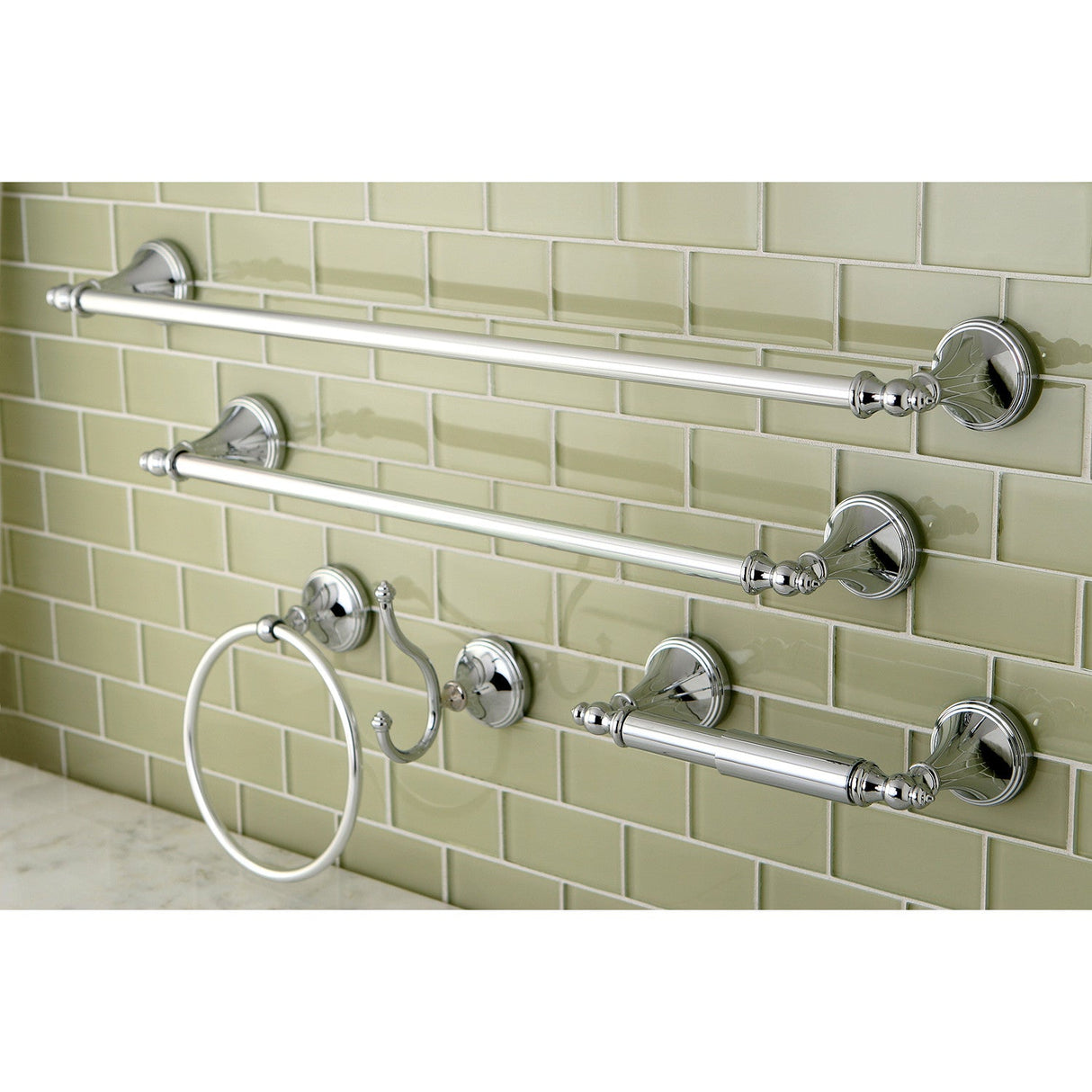 Naples BAHK1612478C 5-Piece Bathroom Hardware Set, Polished Chrome
