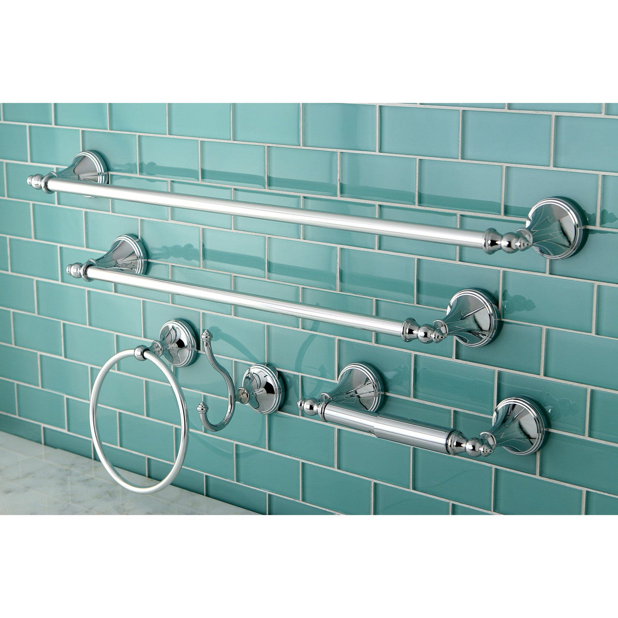 Naples BAHK1612478C 5-Piece Bathroom Hardware Set, Polished Chrome