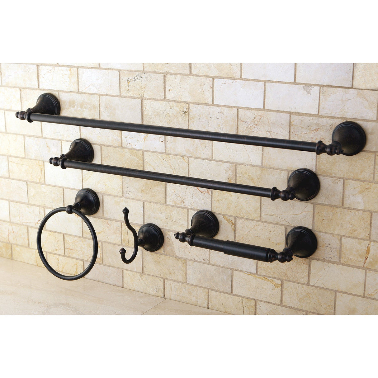 Naples BAHK1612478ORB 5-Piece Bathroom Hardware Set, Oil Rubbed Bronze