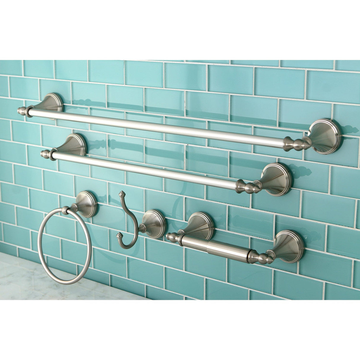Naples BAHK1612478SN 5-Piece Bathroom Hardware Set, Brushed Nickel
