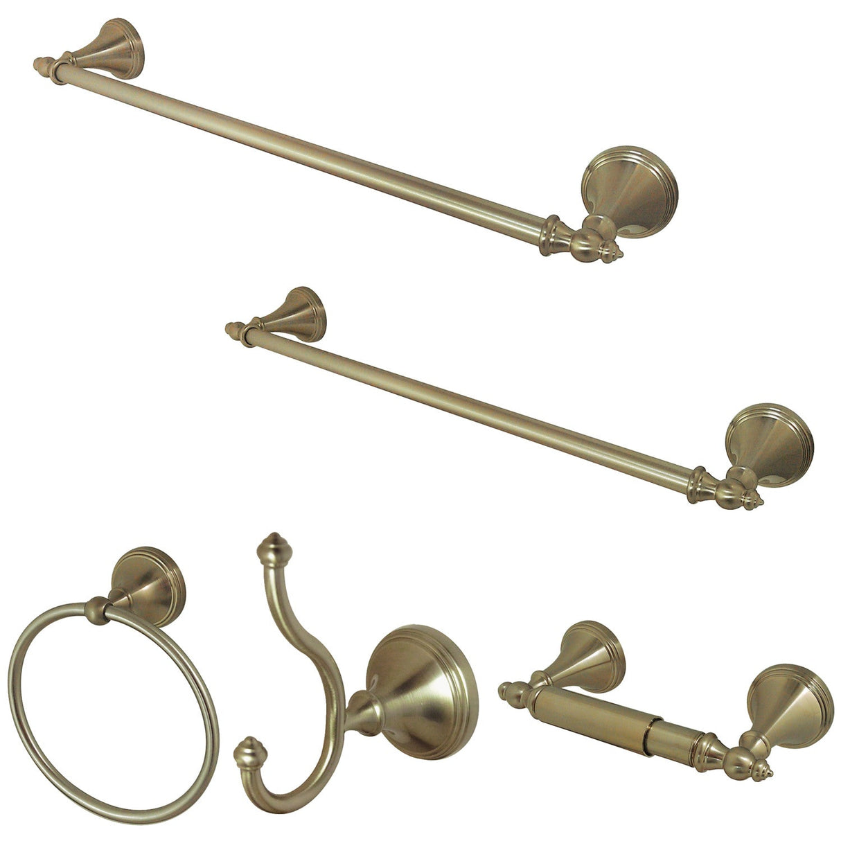 Naples BAHK1612478SN 5-Piece Bathroom Hardware Set, Brushed Nickel