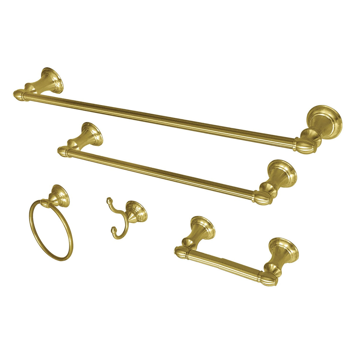 Provence BAHK2612478BB 5-Piece Bathroom Hardware Set, Brushed Brass
