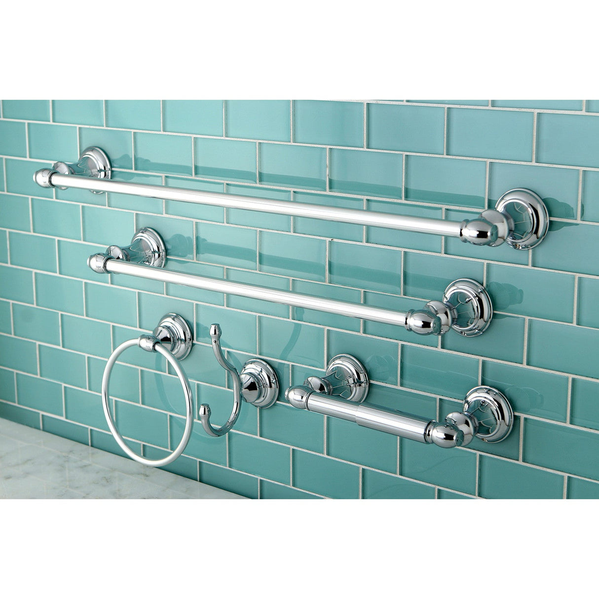 Provence BAHK2612478C 5-Piece Bathroom Hardware Set, Polished Chrome
