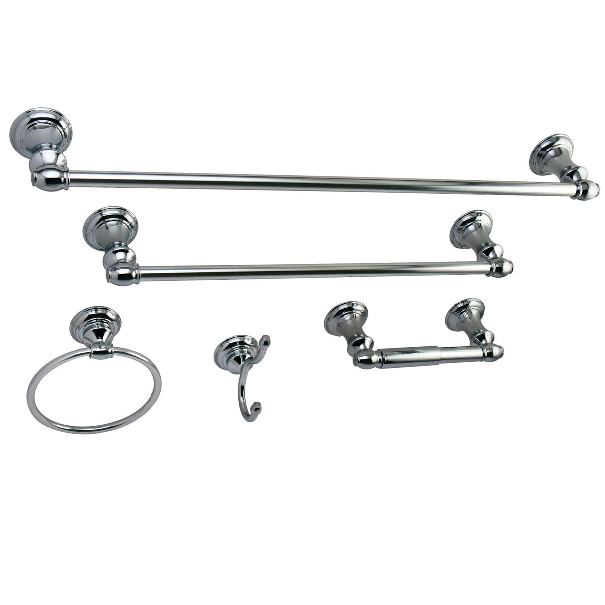 Provence BAHK2612478C 5-Piece Bathroom Hardware Set, Polished Chrome