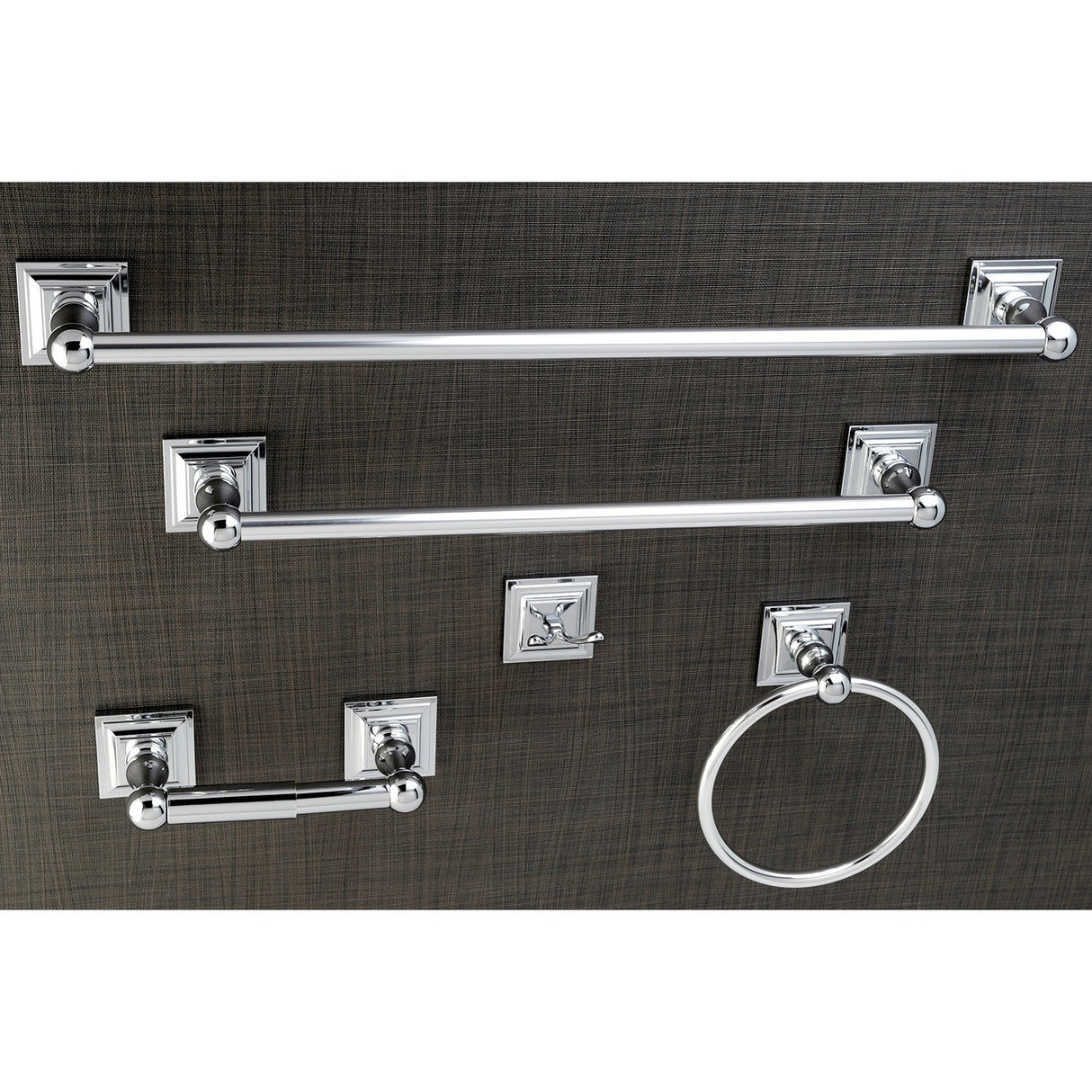 Serano BAHK3212478C 5-Piece Bathroom Hardware Set, Polished Chrome