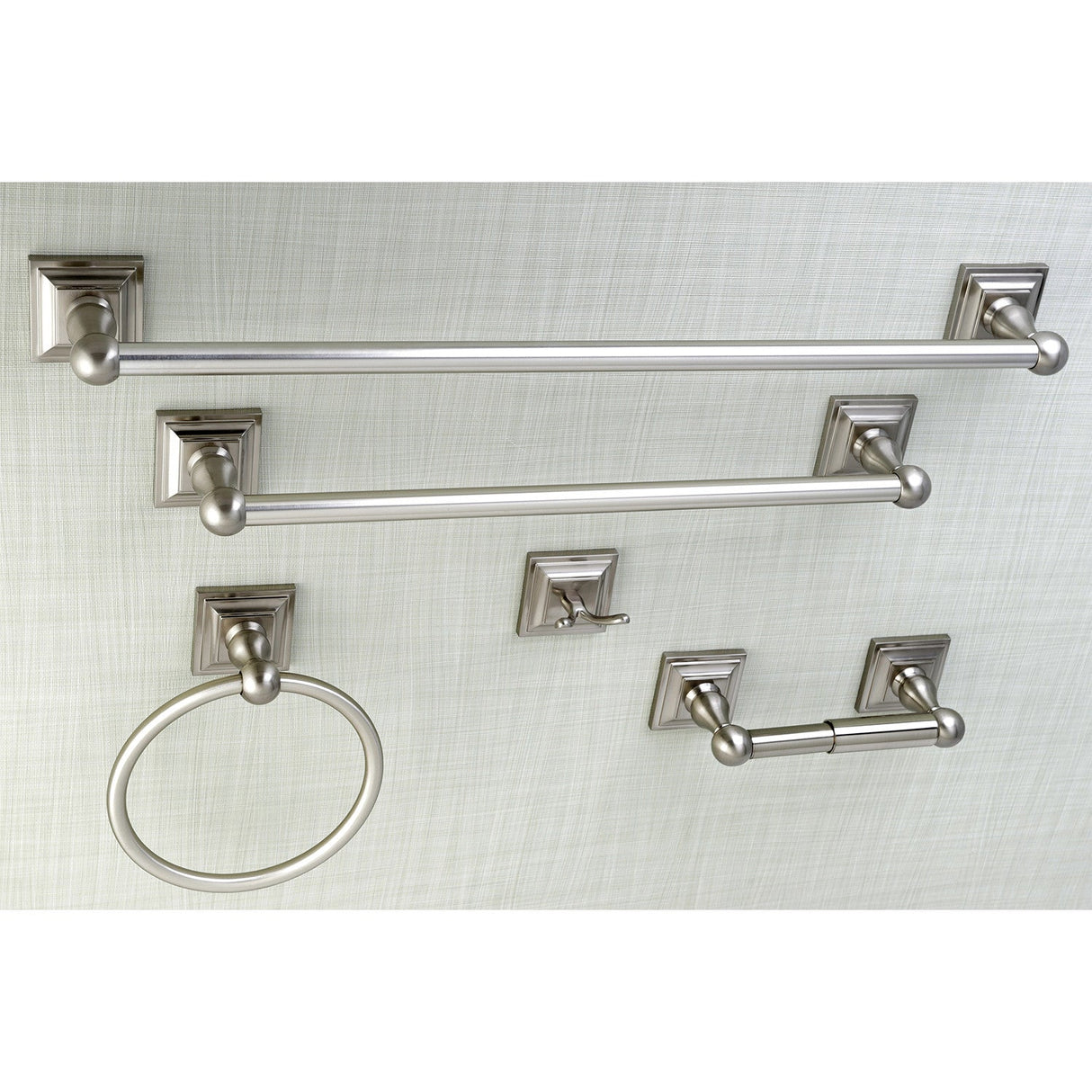 Serano BAHK3212478SN 5-Piece Bathroom Hardware Set, Brushed Nickel