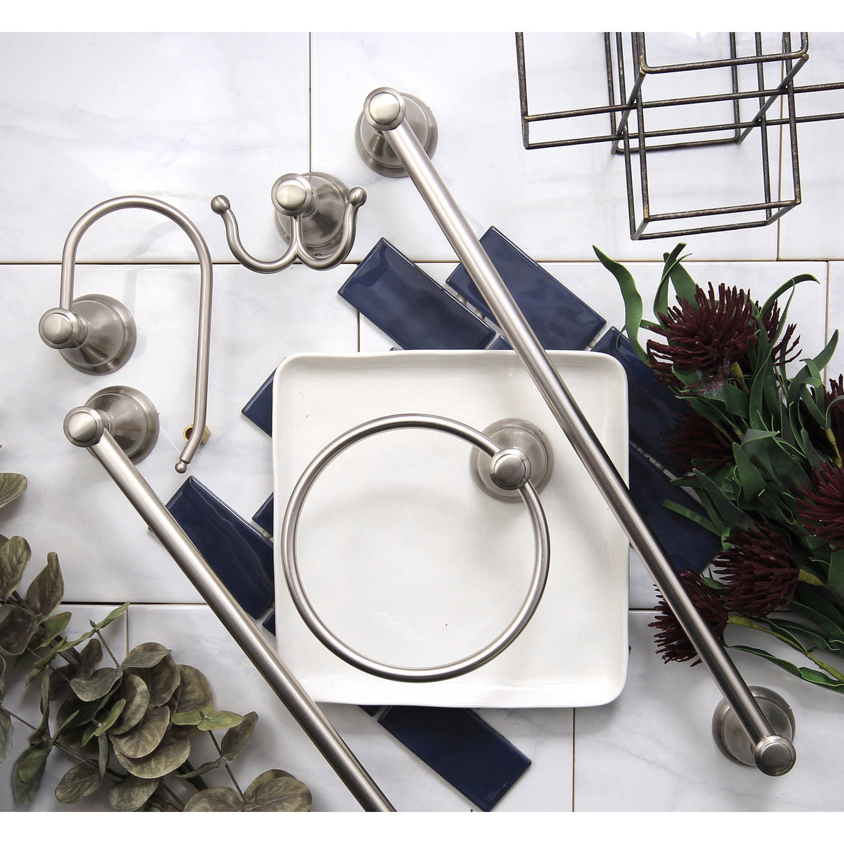 Mesa Verde BAHK5012478SN 5-Piece Bathroom Hardware Set, Brushed Nickel