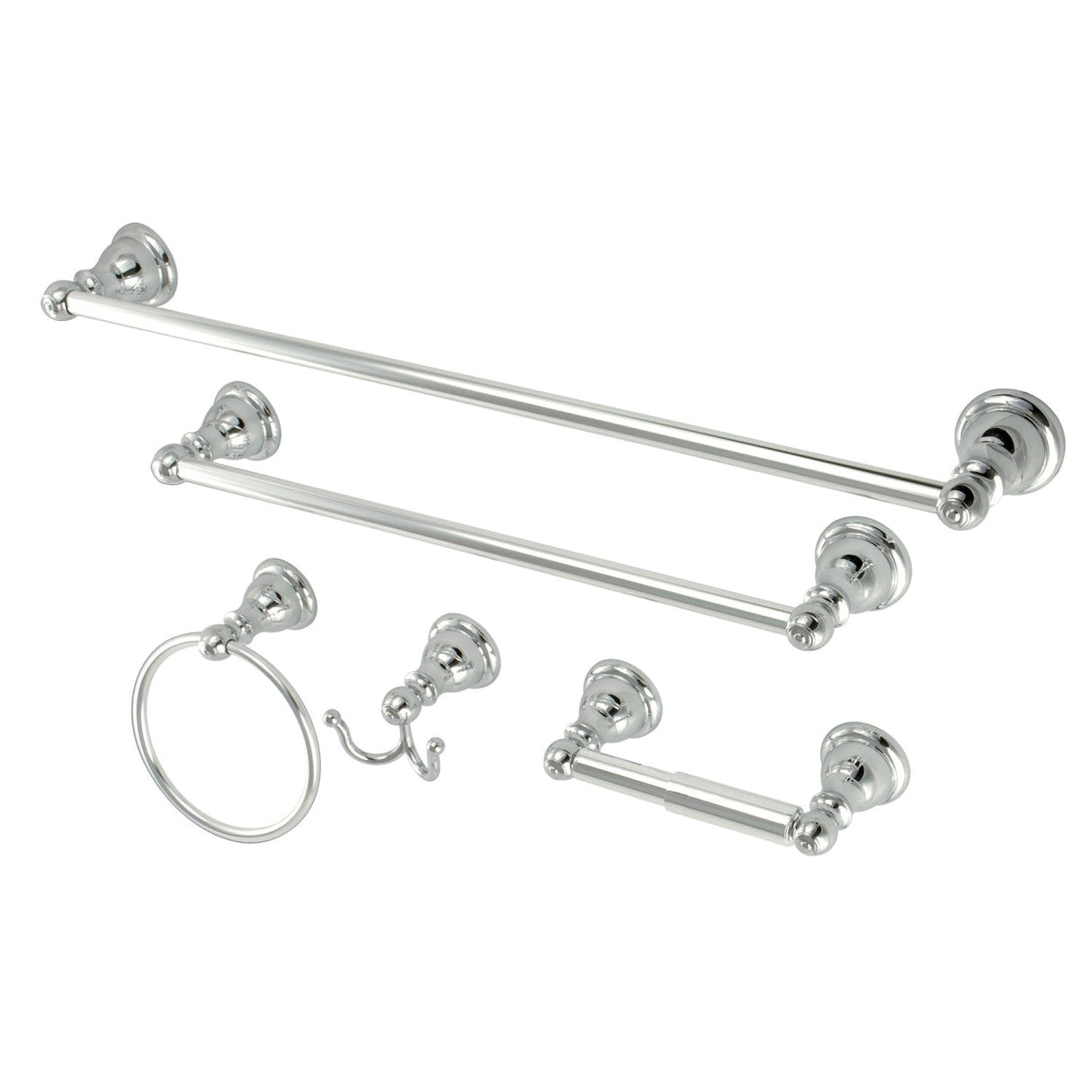 Santa Fe BAHK5112478C 5-Piece Bathroom Hardware Set, Polished Chrome