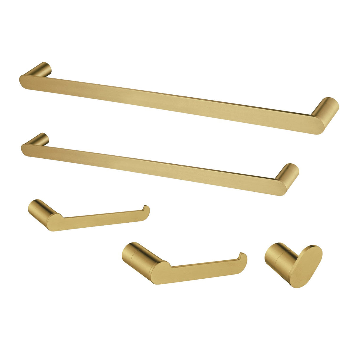Dessau BAHK6112478BB 5-Piece Bathroom Hardware Set, Brushed Brass
